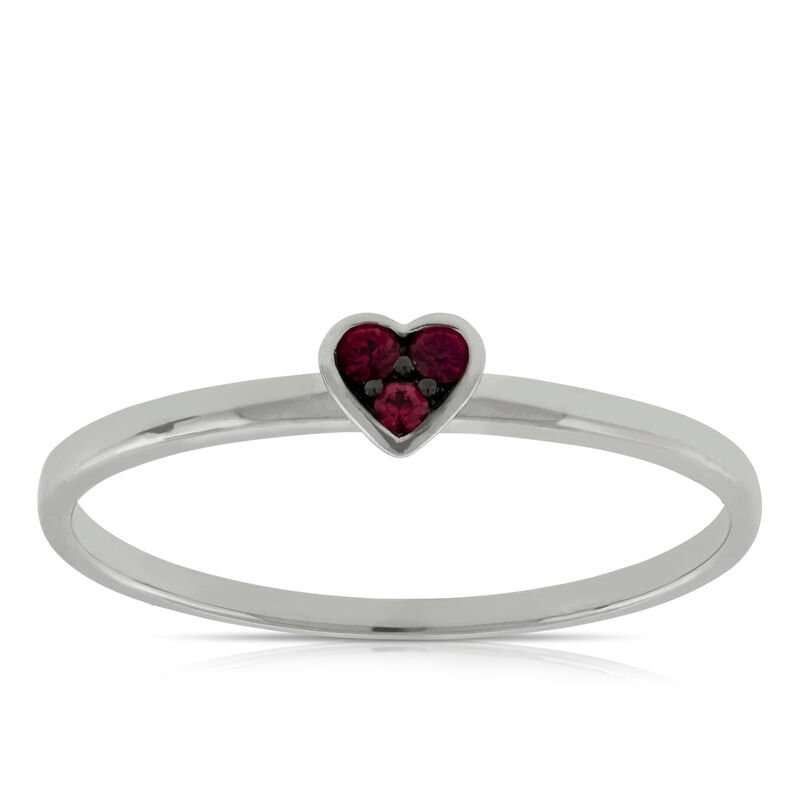 Heart Ruby Ring 14K image number 0