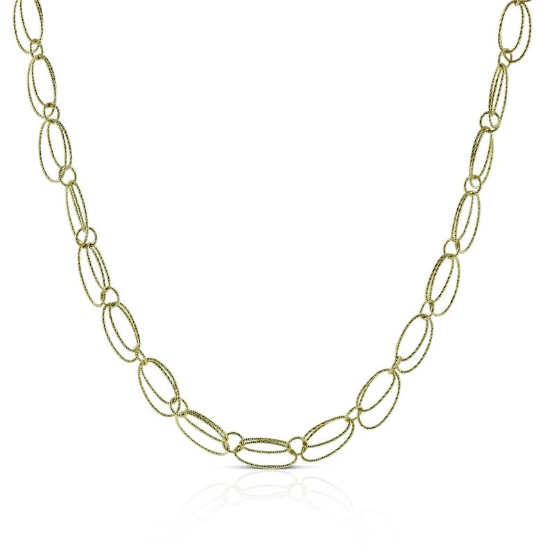 Toscano Double Oval Link Necklace 14K, 24" image number 1
