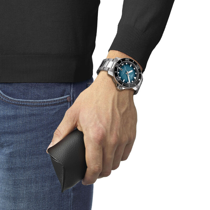 Tissot Seastar 2000 Powermatic 80 Blue Dial Steel Watch, 46mm image number 1