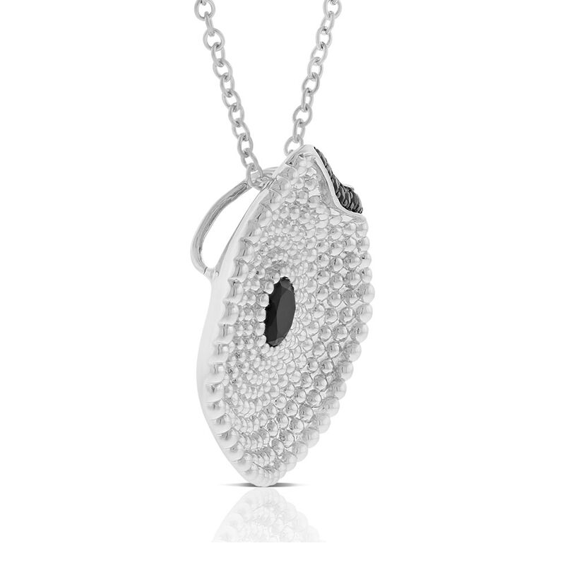 Lisa Bridge Black Spinel Lily Pad Necklace in Sterling Silver image number 1
