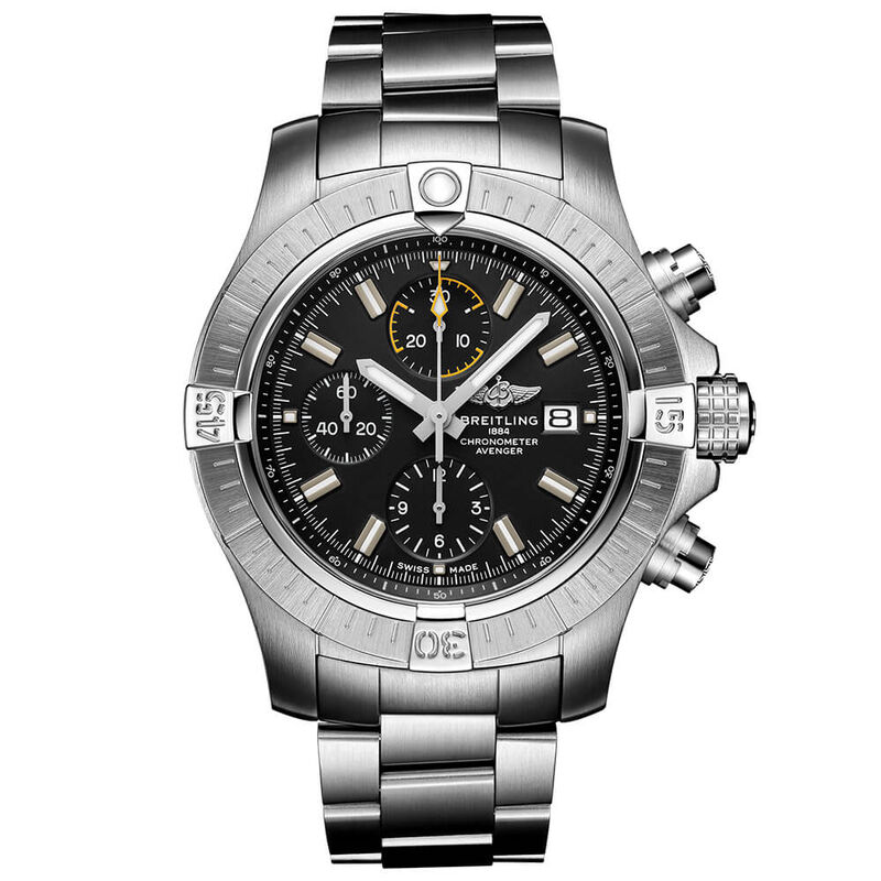 Breitling Avenger Chronograph 45 Black Steel Watch, 45mm image number 0