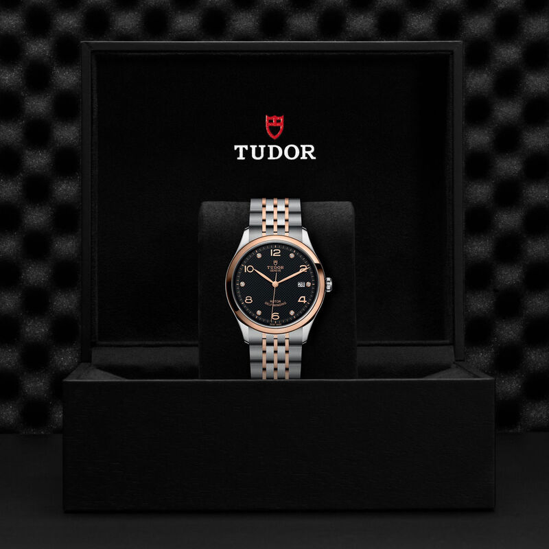 TUDOR 1926 Black Embossed With 6 Diamonds Dial Watch, 39mm image number 4