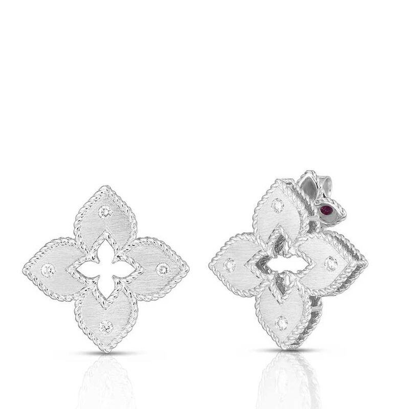Roberto Coin Petite Venetian Princess Diamond Stud Earrings 18K image number 0