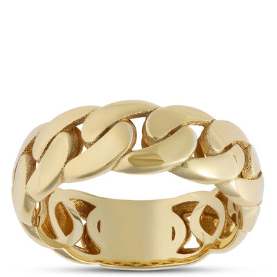 Toscano Cuban Link Ring, 14K Yellow Gold