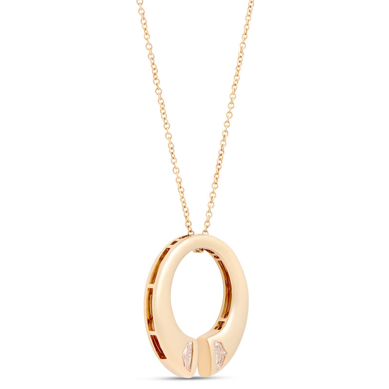 Diamond Bypass Circle Pendant, &frac12; Carat, 14K Yellow Gold image number 2