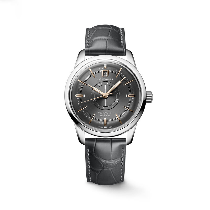 Longines Conquest Heritage Central Power Reserve Anthracite Black Dial Watch, 38mm image number 0