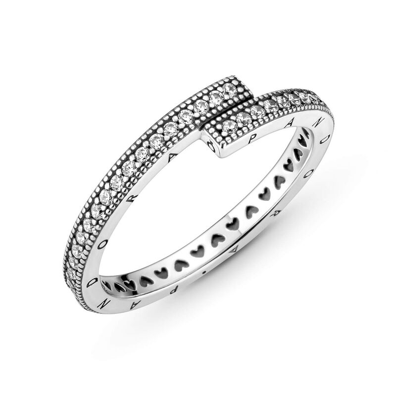 Pandora Sparkling CZ Overlapping Ring image number 4