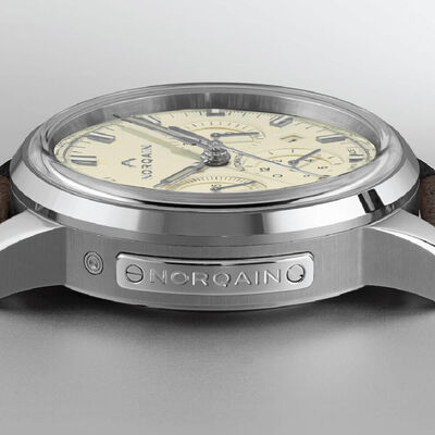 Norqain Freedom 60 Cream Norlando Leather Chrono Watch, 43mm
