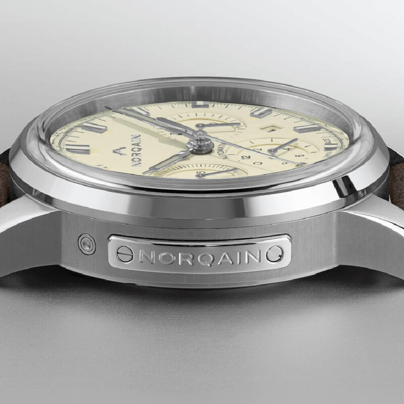 Norqain Freedom 60 Cream Norlando Leather Chrono Watch, 43mm image number 1