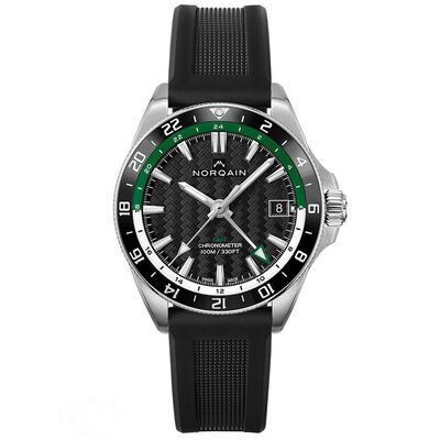 Norqain Adventure NEVEREST GMT Green Black Rubber Watch, 41mm