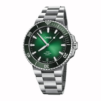 Oris Aquis Date Calibre 400 Green Dial Watch, 43.5mm