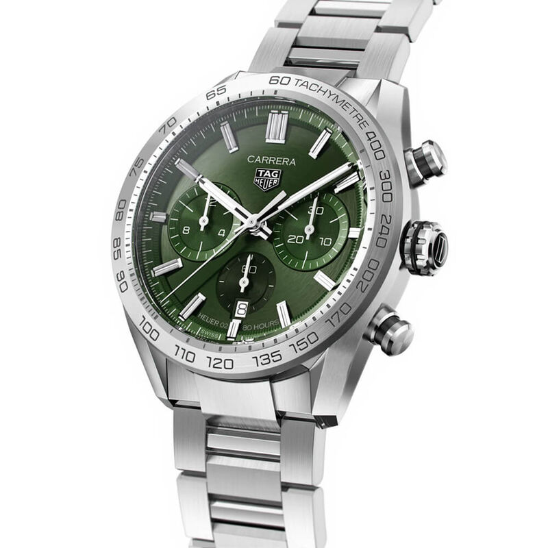 TAG Heuer Carrera Heuer 02 Automatic Mens Green Steel Watch image number 1