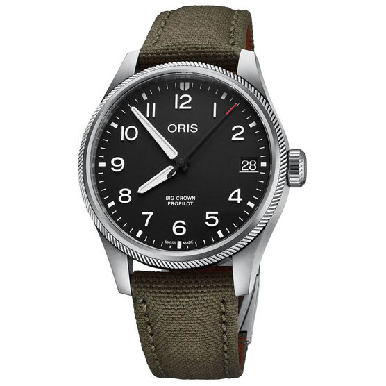 Oris Big Crown ProPilot Black Textile Steel Big Date Watch, 41mm