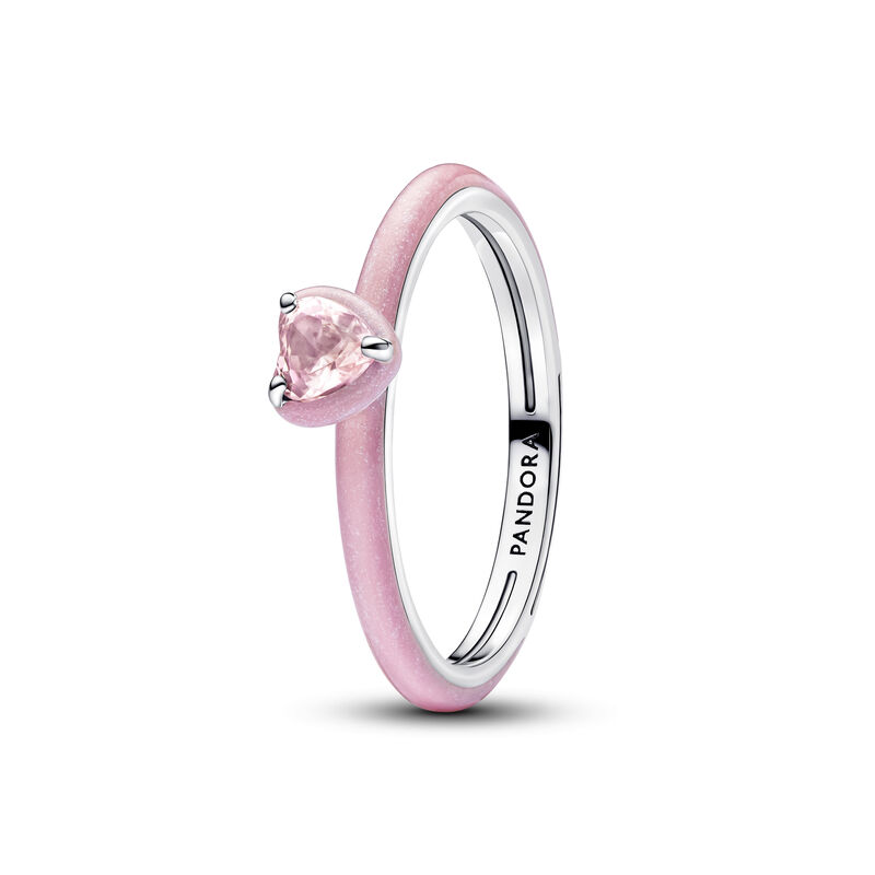Pandora Pink Chakra Heart Ring image number 0