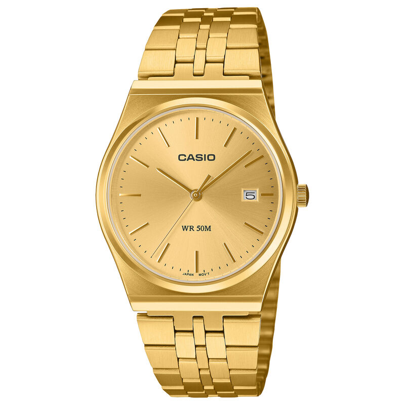 Casio Vintage Gold Dial Watch, 35mm image number 0
