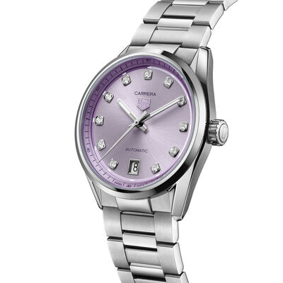 TAG Heuer Carrera Purple Dial Watch, 36mm