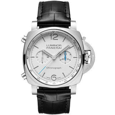 Panerai Luminor Chrono White Dial Watch, 44mm