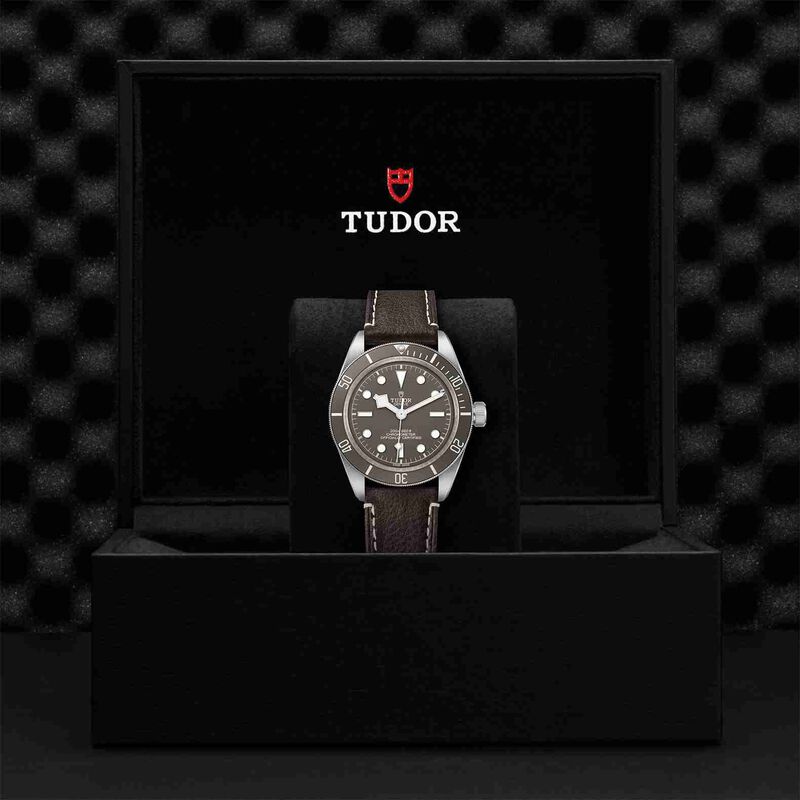 TUDOR Black Bay Fifty- Eight 925 Watch Silver Case Taupe Dial Leather Strap, 39mm image number 1