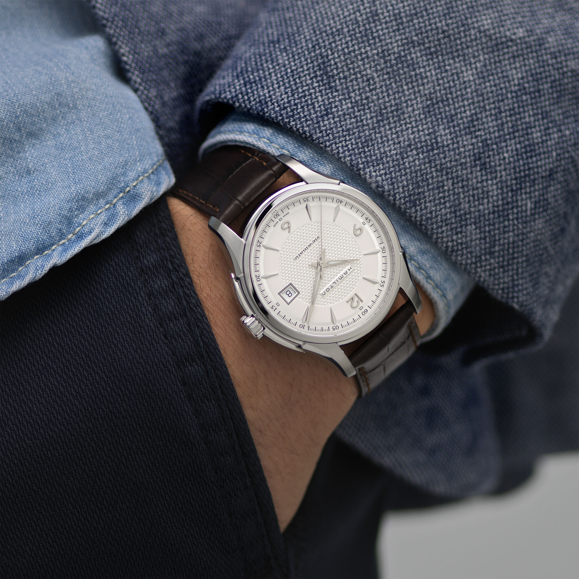 Hamilton Jazzmaster Viewmatic Auto Watch Silver Dial, 40mm