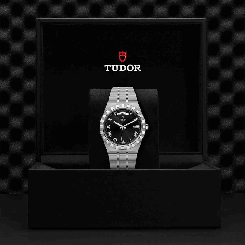 TUDOR Royal Watch Steel Case Black Dial Steel Bracelet, 41mm image number 1