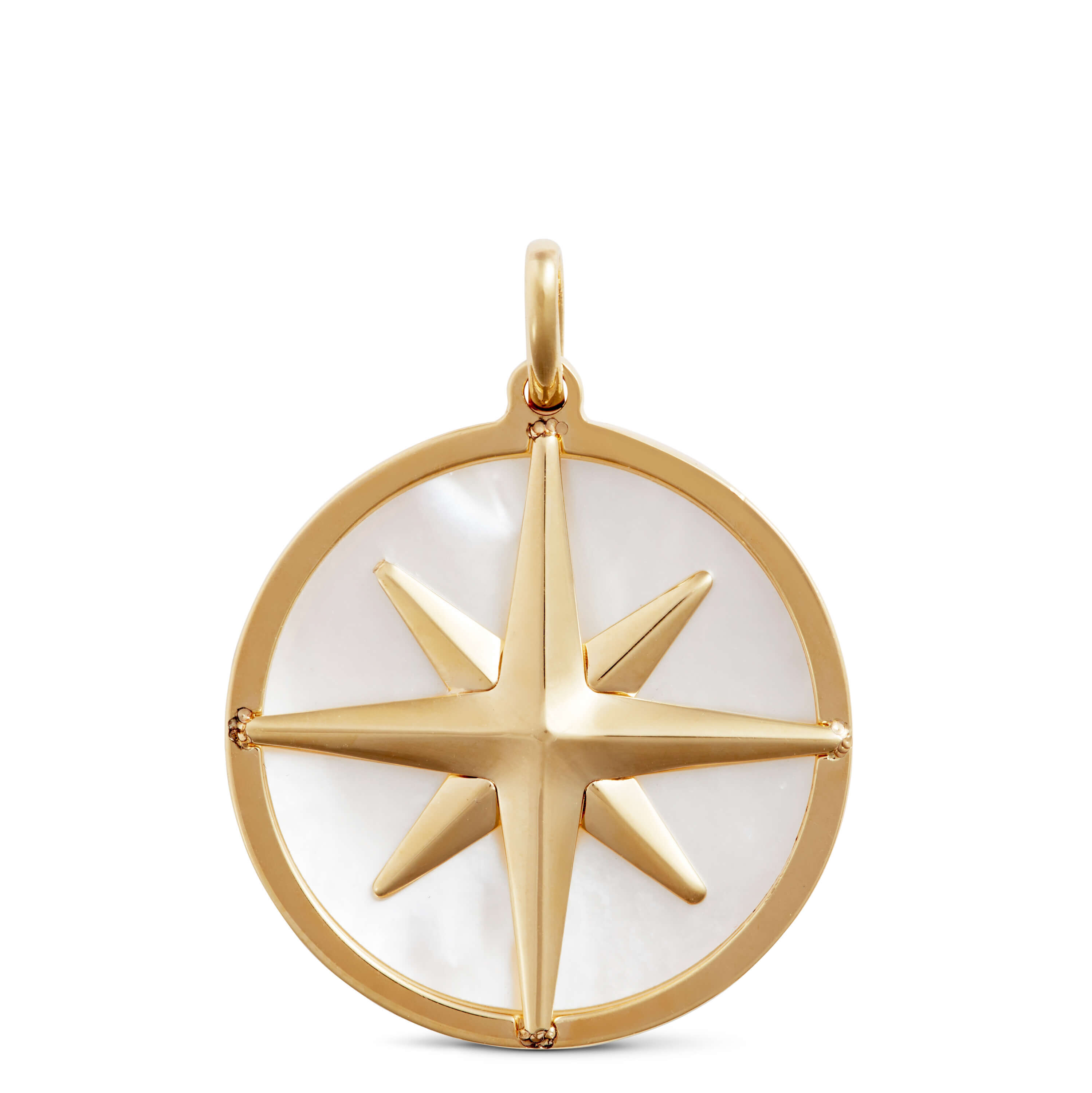 Toscano Lion Head Medallion, 14K White and Yellow Gold