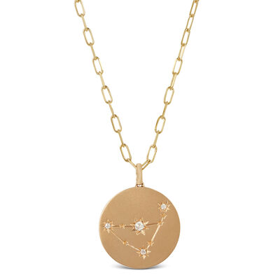 Ikuma Canadian Diamond Capricorn Zodiac Necklace 14K