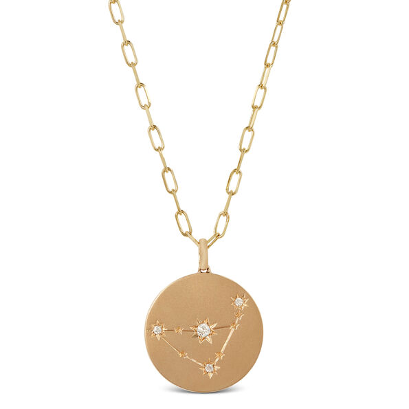 Ikuma Canadian Diamond Capricorn Zodiac Necklace, 14K Yellow Gold