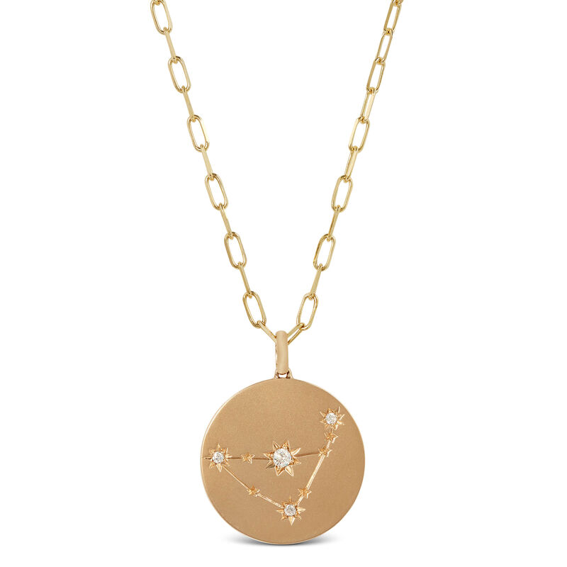 Ikuma Canadian Diamond Capricorn Zodiac Necklace, 14K Yellow Gold image number 0
