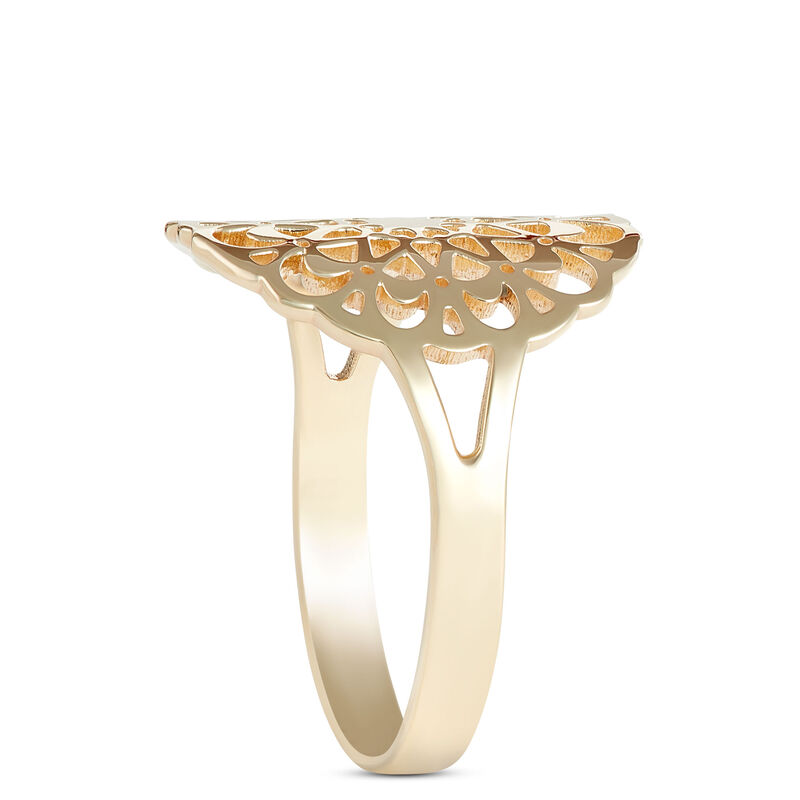 Toscano Flat Filligree Ring, Size 7, 14K Yellow Gold image number 1