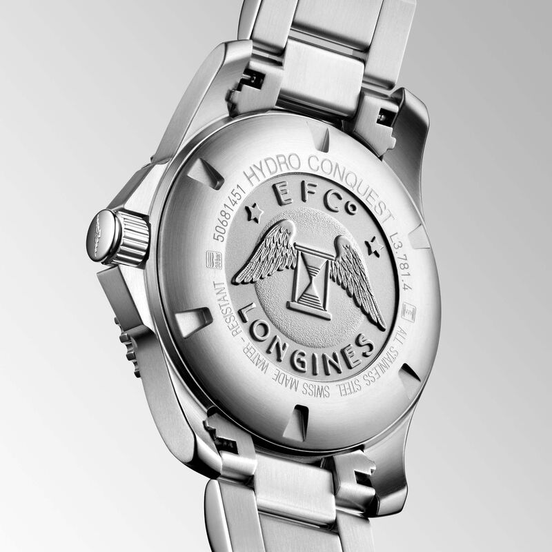 Longines HydroConquest Black Steel Automatic Date Watch, 41mm image number 2