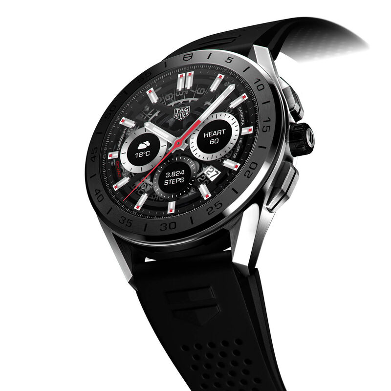 TAG Heuer Connected Mens Rubber Smartwatch image number 1