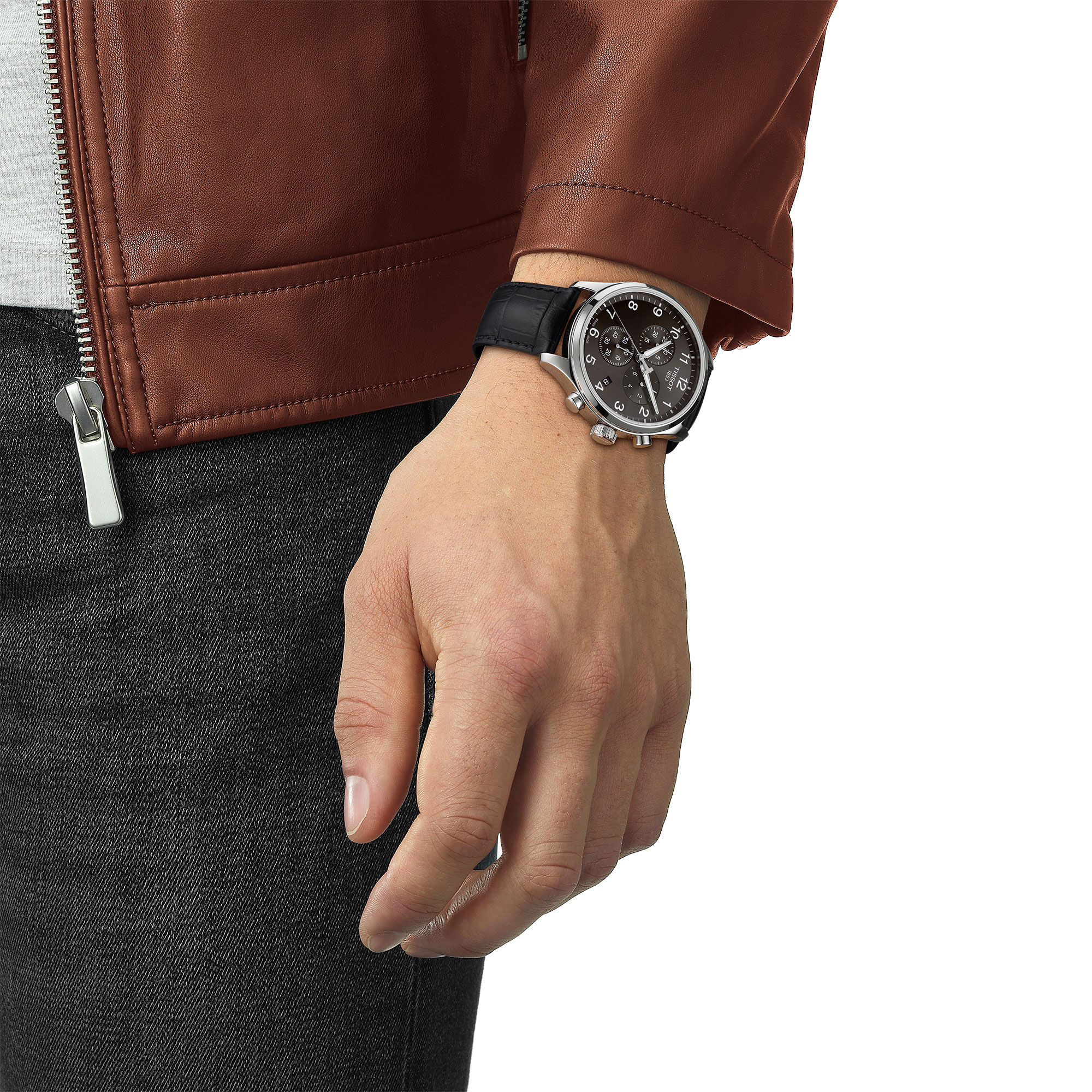 TISSOT Chrono XL Classic Black Dial Watch, 45mm