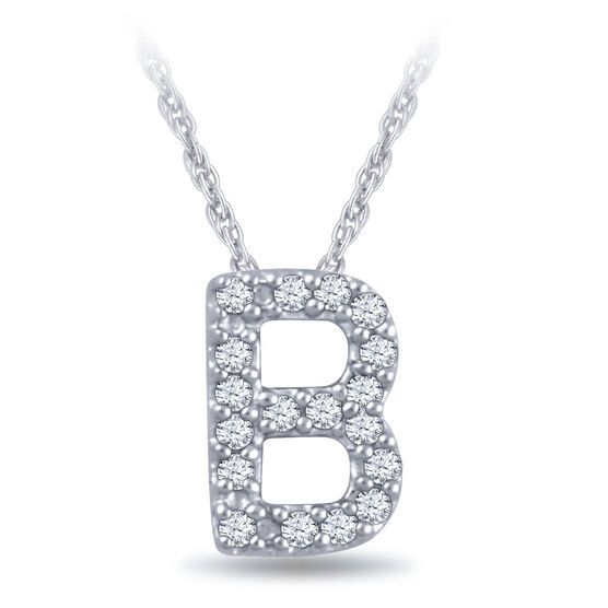 Diamond Initial Pendant 14K Letter 'B' Ben Bridge Jeweler