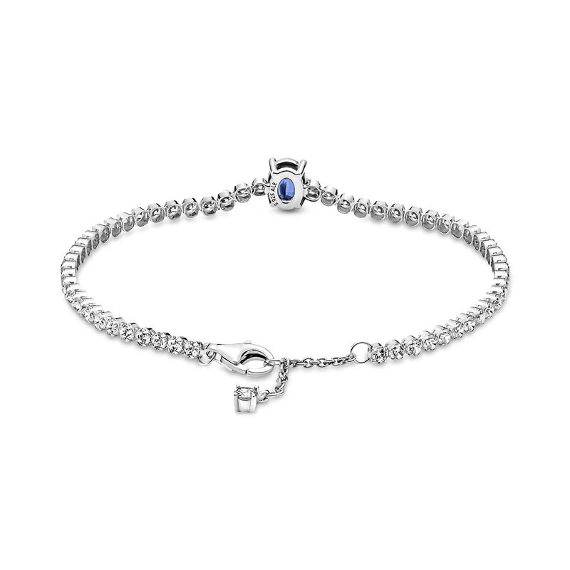 Pandora Sparkling Blue Crystal Pavé CZ Tennis Bracelet image number 4