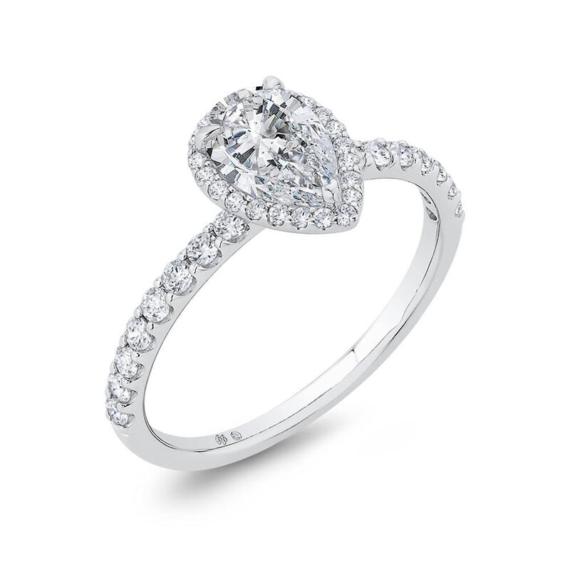Bella Ponte Pear Cut Diamond Engagement Ring Setting 14K image number 0