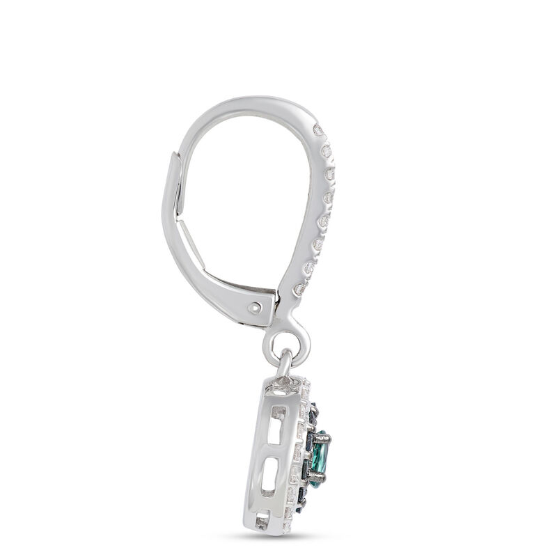 Alexandrite and Diamond Earrings, 18K White Gold image number 1