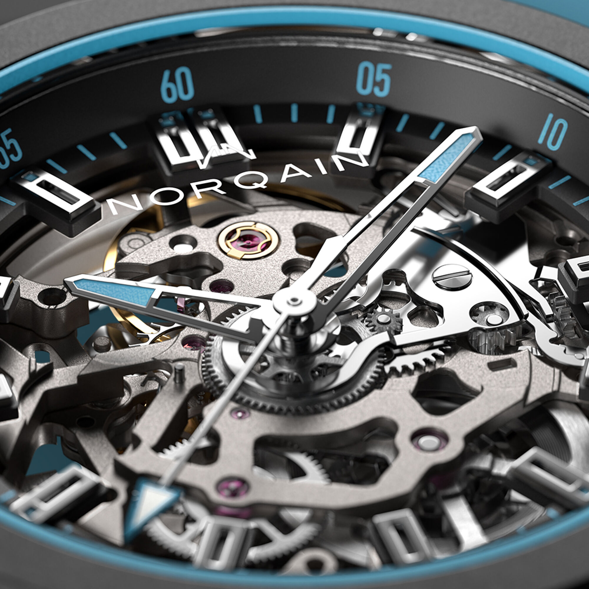 時計Begin2019冬号 vol.94 NORQAIN Independence Wild ONE Skeleton Dial Watch, 39mm