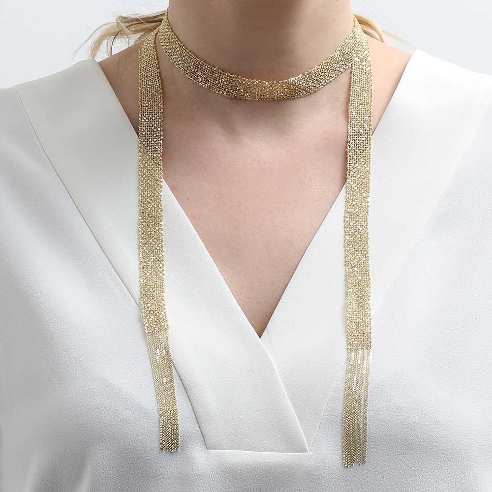 Tiffany & Co. Elsa Peretti Gold Large Mesh Scarf Necklace | Pampillonia  Jewelers | Estate and Designer Jewelry