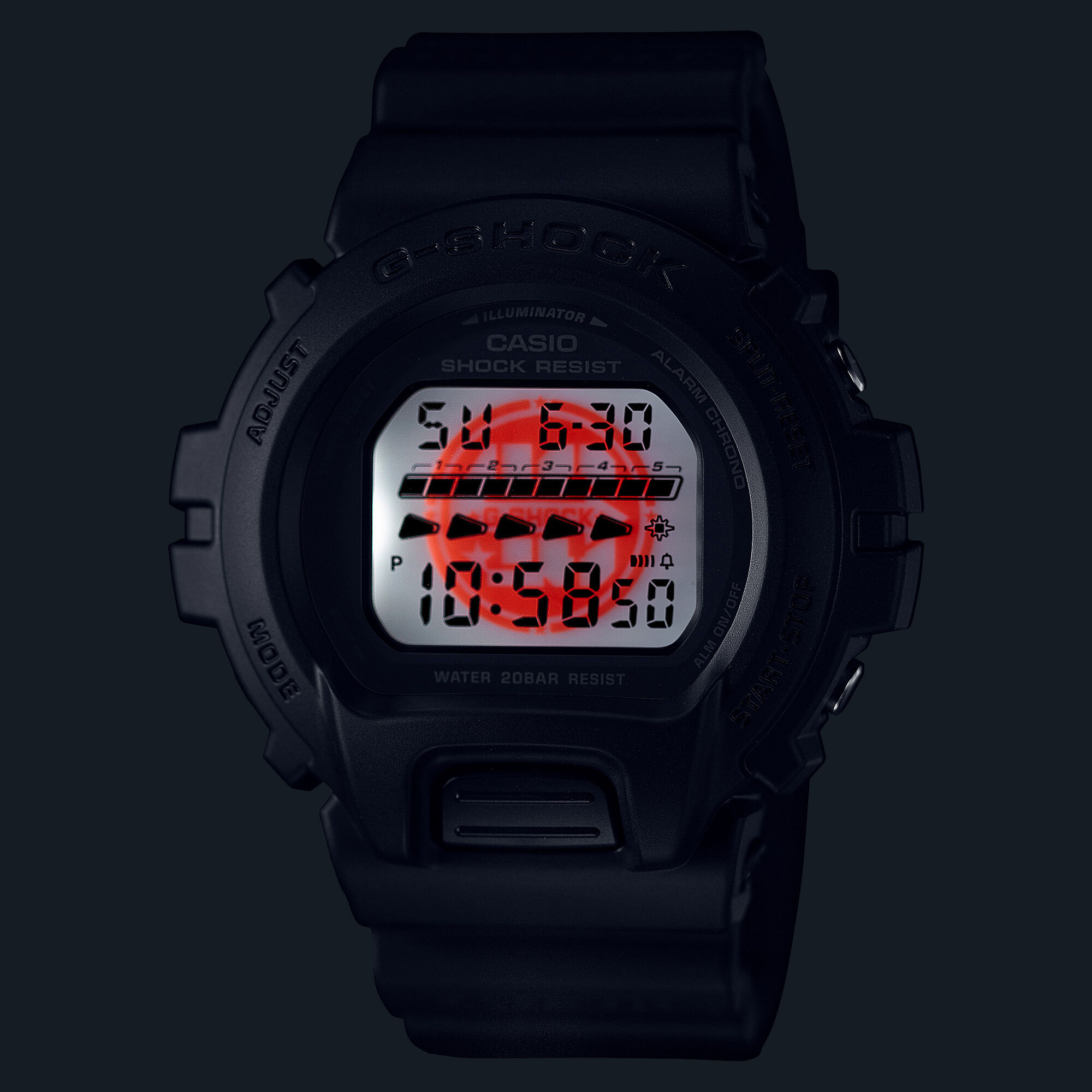G-Shock Digital 40th Anniversary Black Dial Watch, 50mm