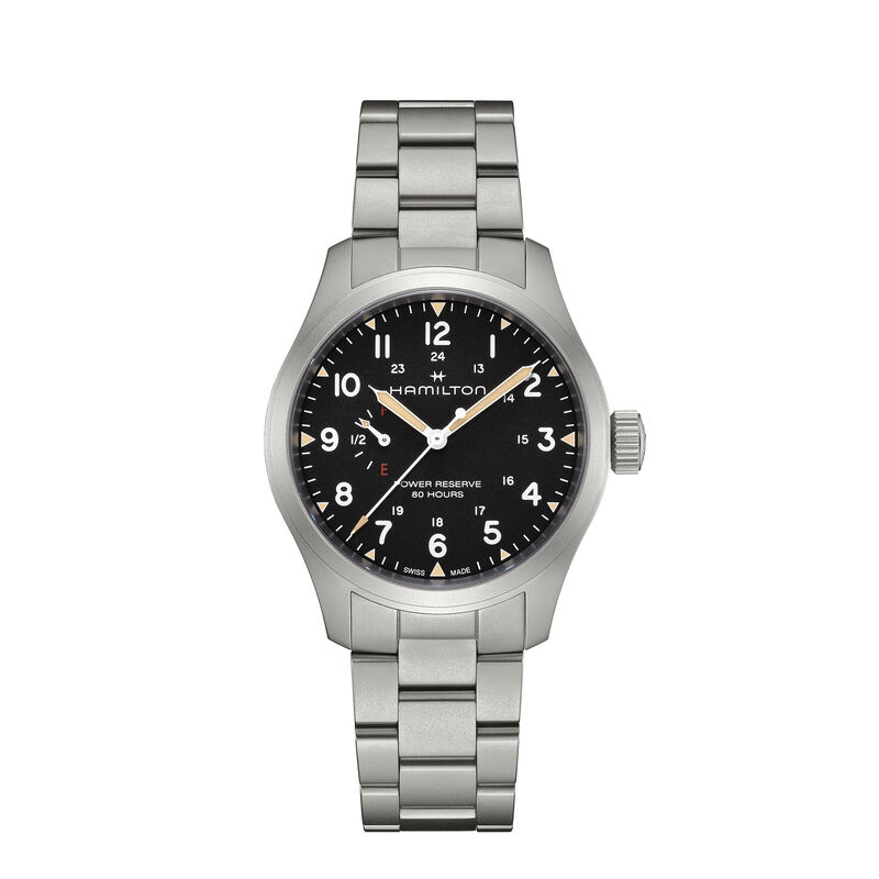 Hamilton Khaki Field Mechanical Power Reserve Black Dial Watch, 40mm image number 0
