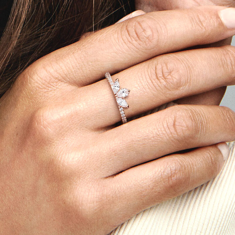 Pandora Sparkling Herbarium Cluster Ring image number 4