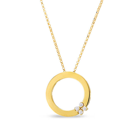 Roberto Coin Love In Verona Diamond Circle Of Life Necklace 18K