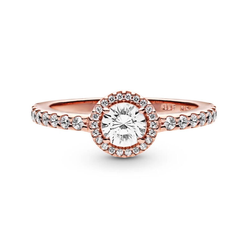 Pandora Classic Sparkle Halo CZ Ring image number 3