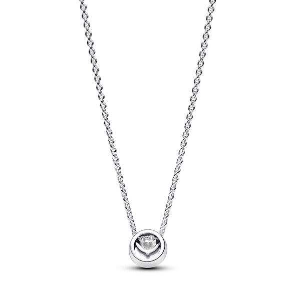 Pandora Sparkling Round Halo Pendant Collier Necklace