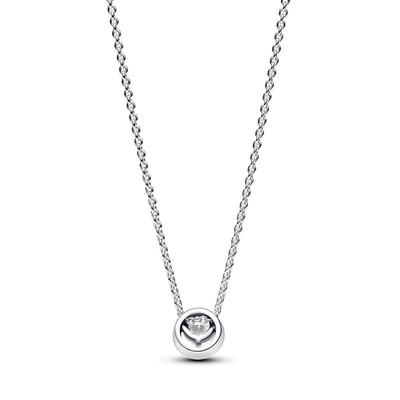 Pandora Sparkling Round Halo Pendant Collier Necklace image number 1