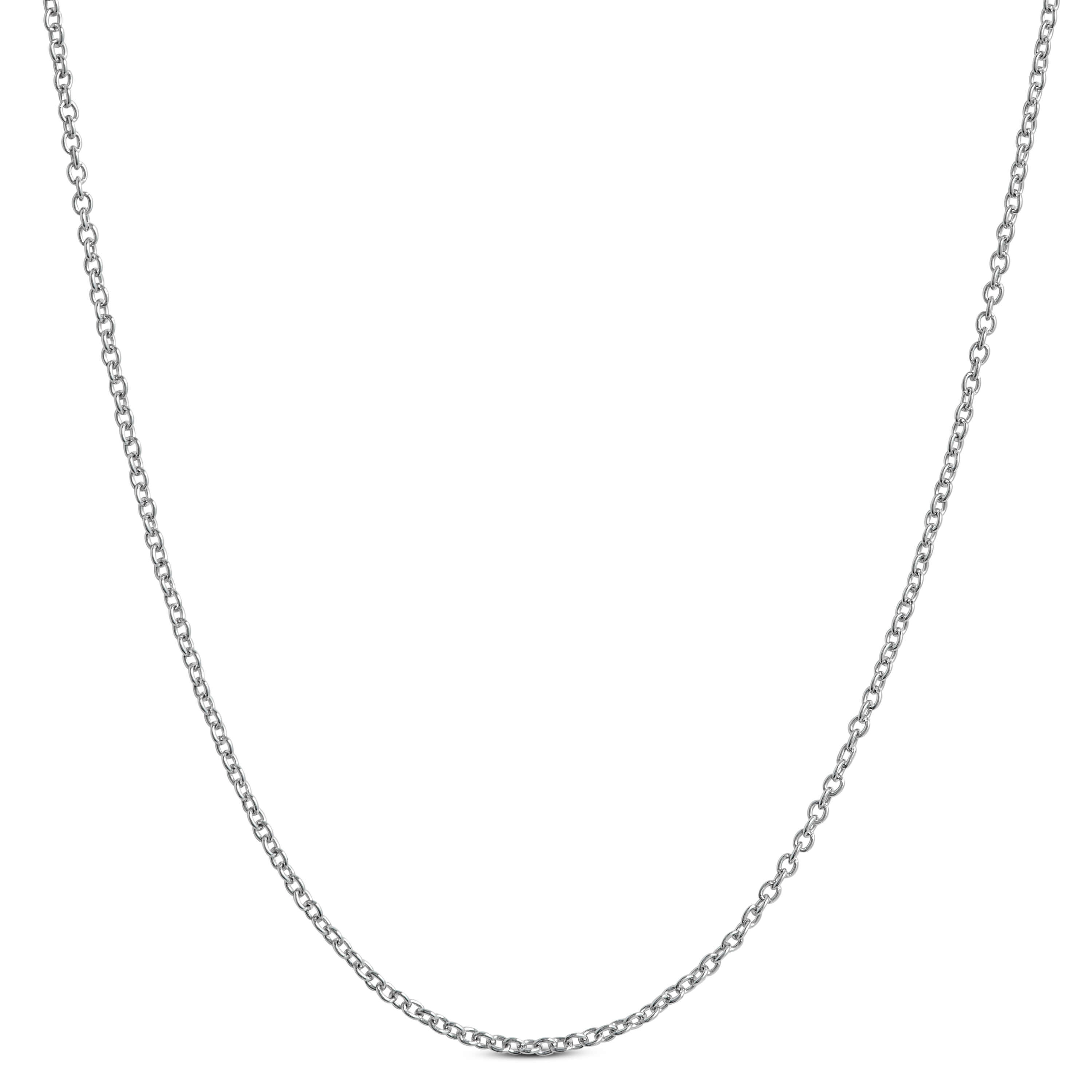 Rolo Chain in Platinum, 18\