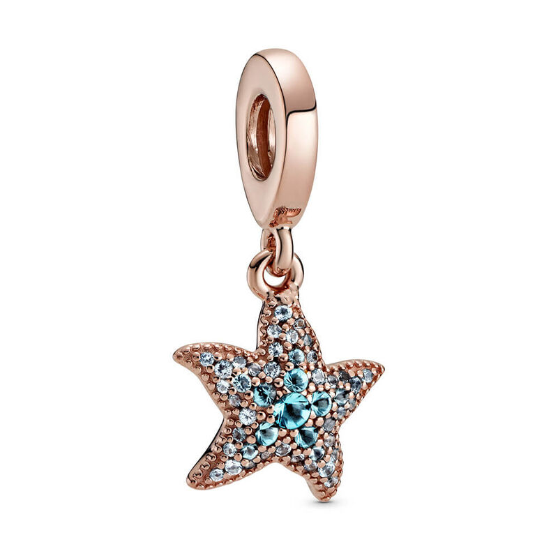 Pandora Sparkling Starfish Crystal Dangle Charm image number 1