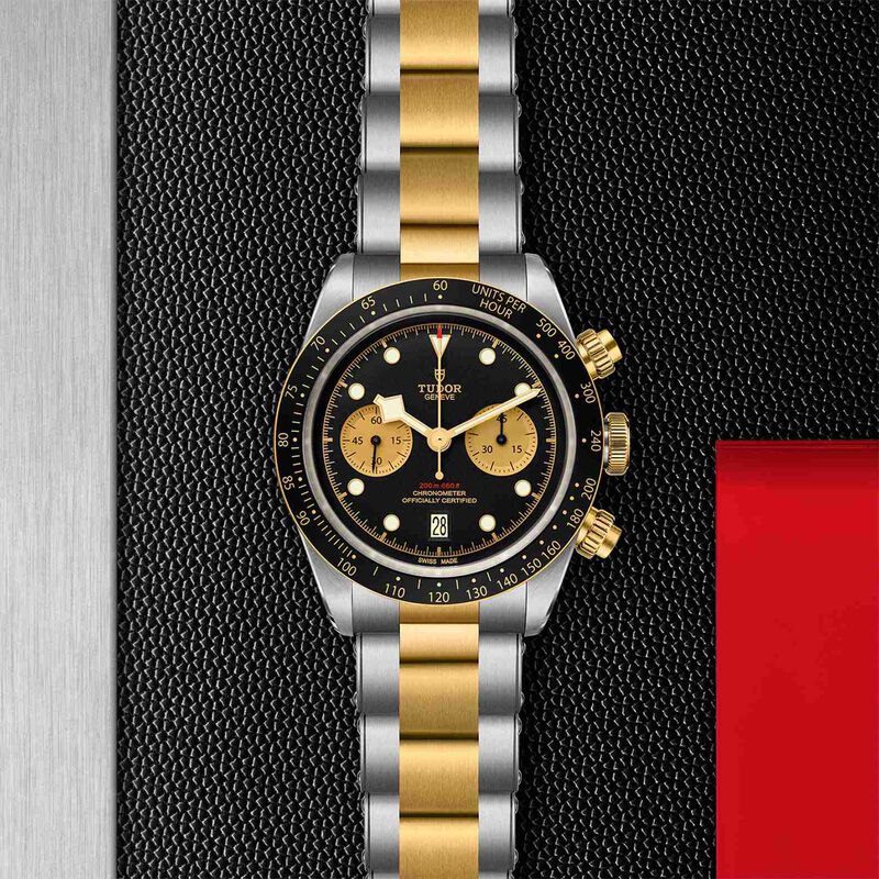 TUDOR Black Bay Chrono S&G Watch Black Dial Steel Strap, 41mm image number 3