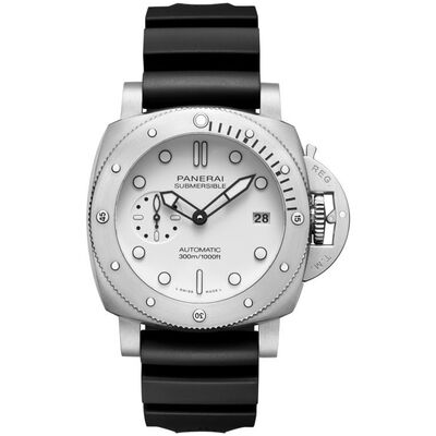 Panerai Submersible White Dial Watch, 42mm