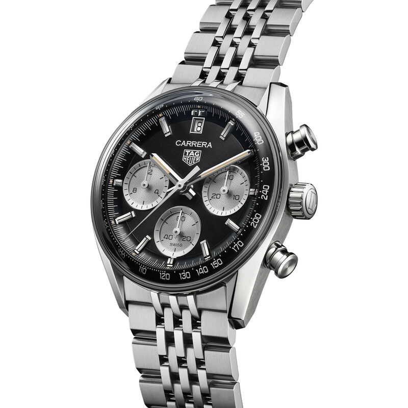 TAG Heuer Chronograph Black Dial Watch, 39mm image number 1